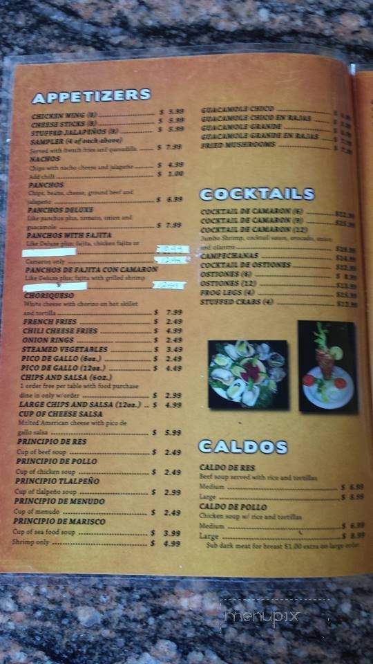 Chendo's - Edinburg, TX menu_pic