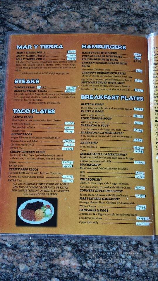 Chendo's - Edinburg, TX menu_pic