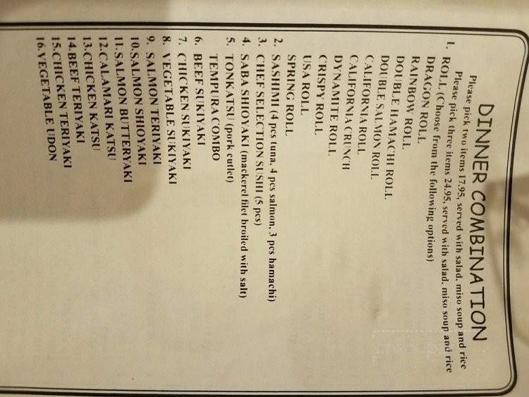 Old Town Sushi - Redwood City, CA menu_pic