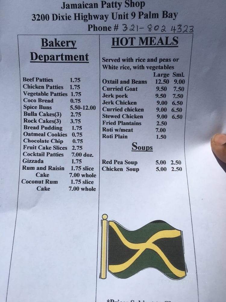 Jamaican Patty Shop - Palm Bay, FL menu_pic