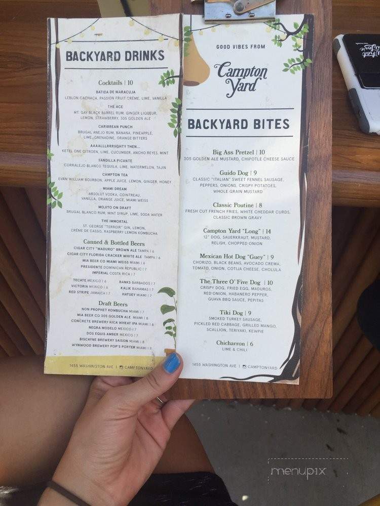 Campton Yard - Miami Beach, FL menu_pic