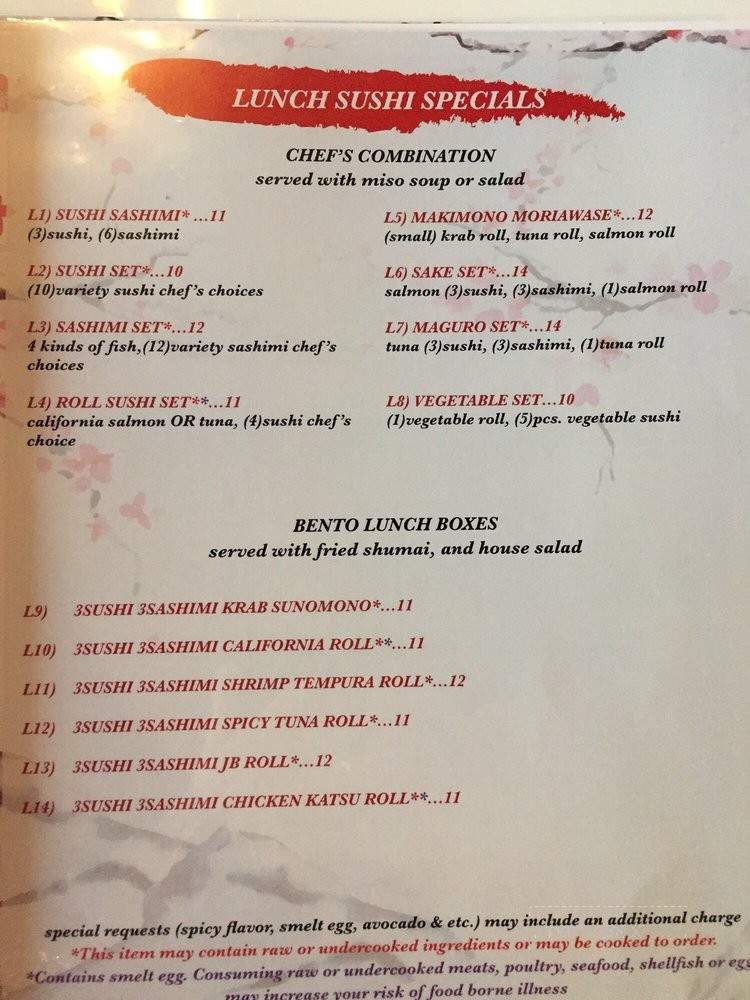 Siam Nippon - Boca Raton, FL menu_pic