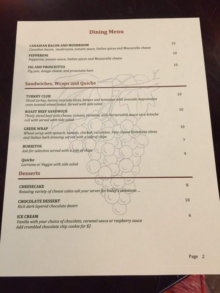 Wine Emporium - La Quinta, CA menu_pic
