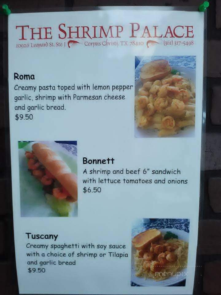 Shrimp Palace - Corpus Christi, TX menu_pic