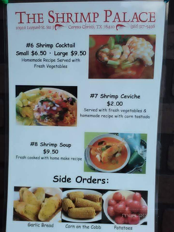 Shrimp Palace - Corpus Christi, TX menu_pic
