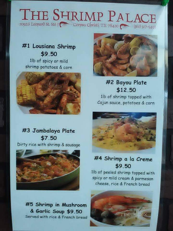 Shrimp Palace - Corpus Christi, TX menu_pic