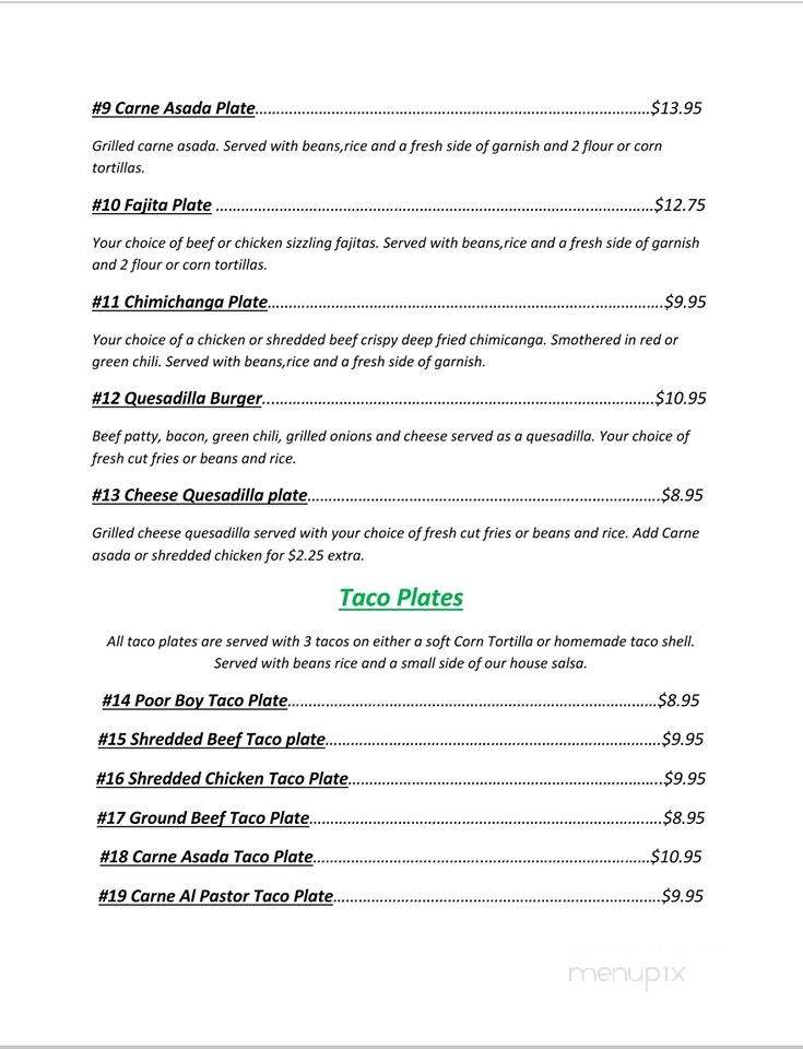 Cecilia's - Farmington, NM menu_pic