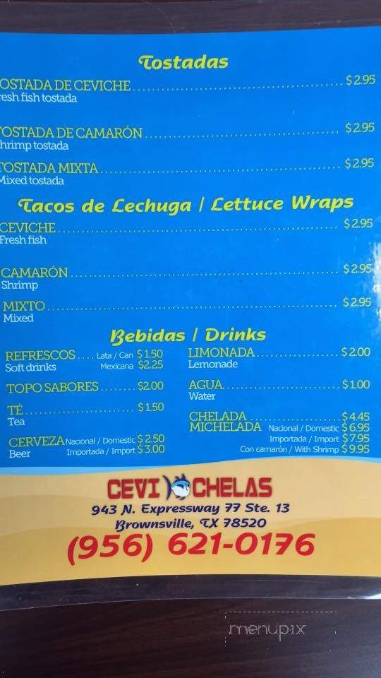 Cevi Chelas - Brownsville, TX menu_pic