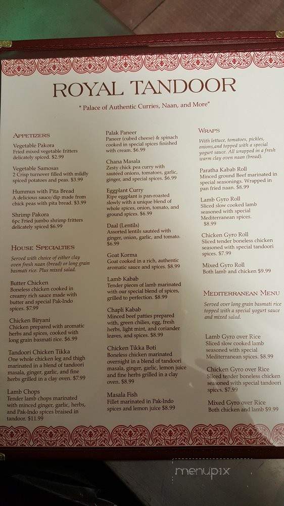 Royal Tandoor - Lake Charles, LA menu_pic