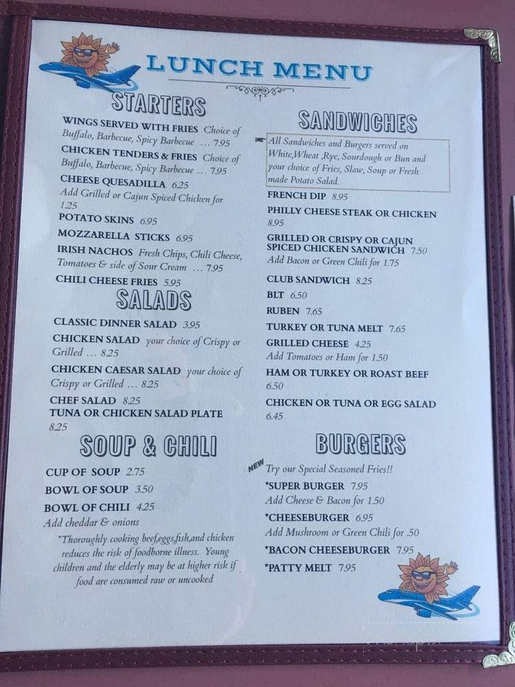 Sunshine & Tailwinds Cafe - North Las Vegas, NV menu_pic