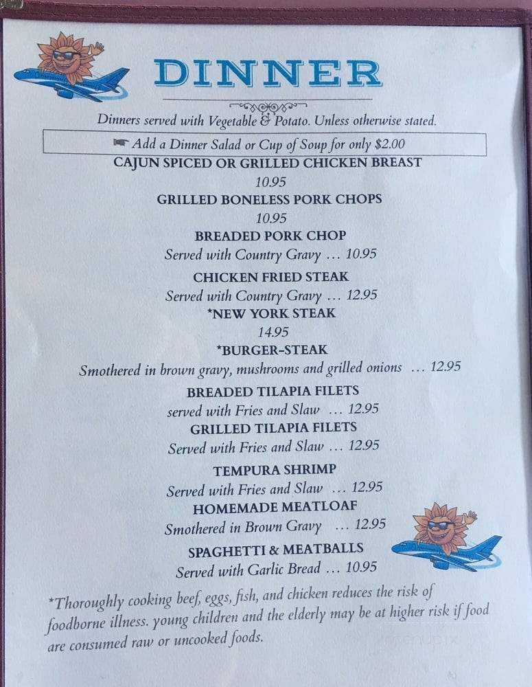 Sunshine & Tailwinds Cafe - North Las Vegas, NV menu_pic