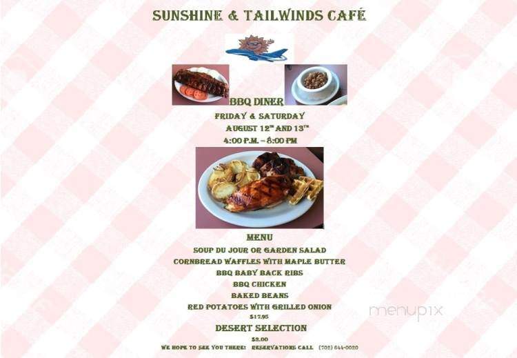 Sunshine & Tailwinds Cafe - North Las Vegas, NV menu_pic
