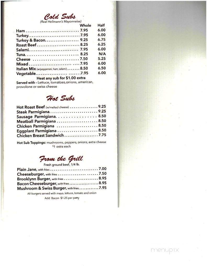 Brooklyn Marie's - Salem, NY menu_pic