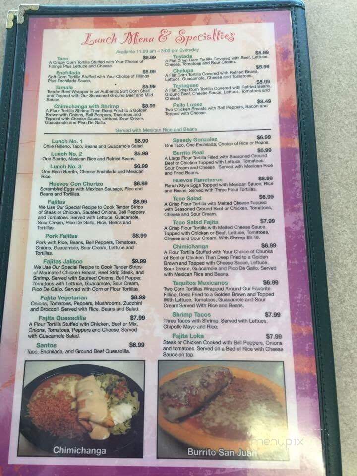 Tropical Mexican Restaurant - WaKeeney, KS menu_pic