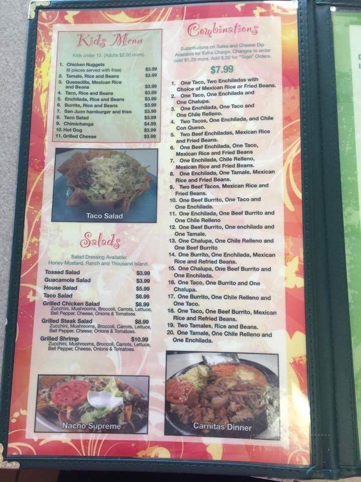 Tropical Mexican Restaurant - WaKeeney, KS menu_pic