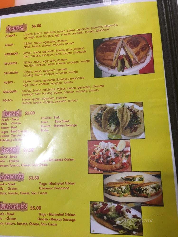 Mexico City - Jeffersonville, IN menu_pic