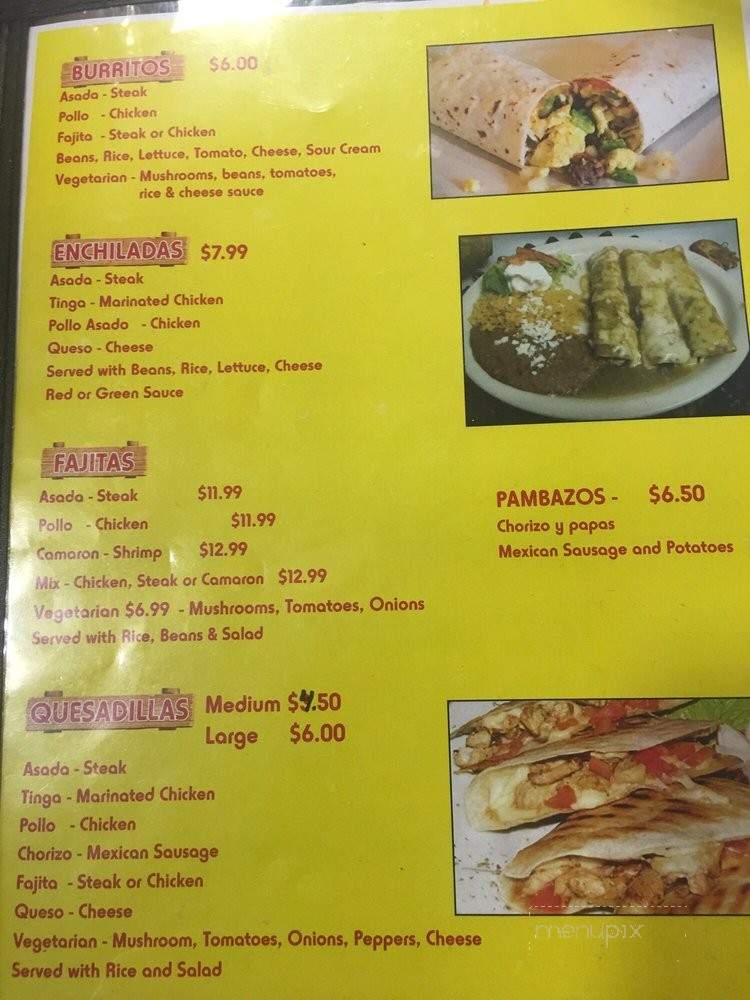 Mexico City - Jeffersonville, IN menu_pic