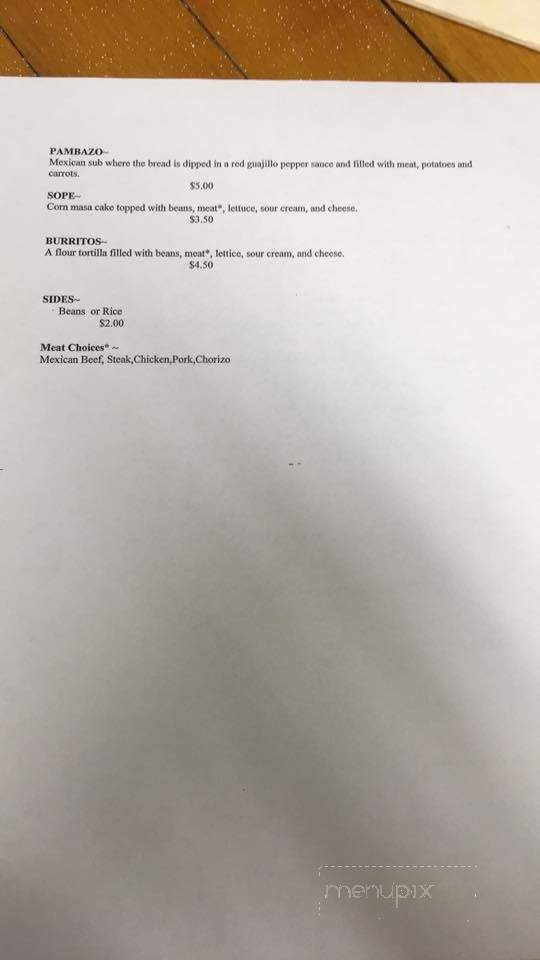 Downeast Mexican Takeout - Gouldsboro, ME menu_pic