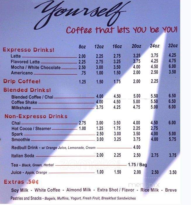 Express-o Yourself - Buckley, WA menu_pic