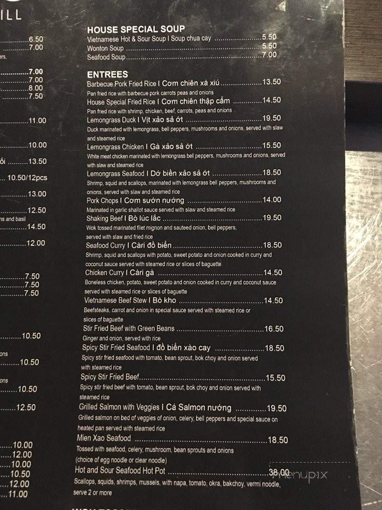 Basilic Vietnamese Grill - North Miami, FL menu_pic