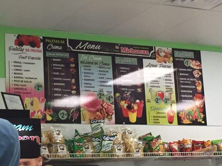 Paletas y Helados de Michoacan - North Las Vegas, NV menu_pic