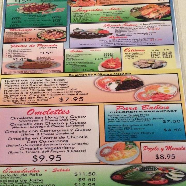Javi's Mexican Grill - Oyster Creek, TX menu_pic