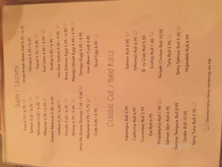 Sushi Bear - Tustin, CA menu_pic
