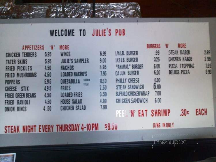 /28365609/Julies-Pub-Menu-Troy-MO - Troy, MO