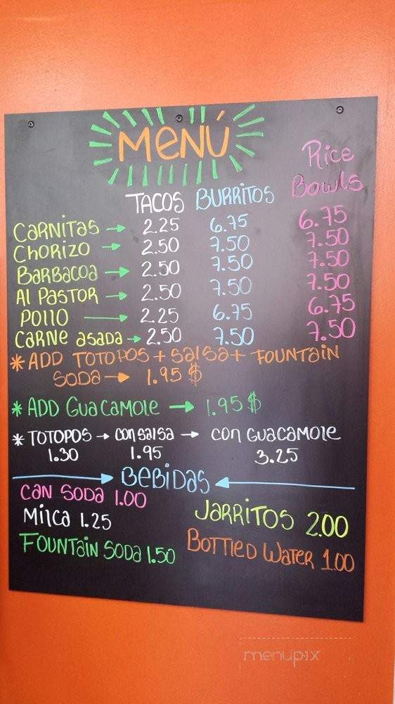 La Gringa Taco Shop - Miami, FL menu_pic