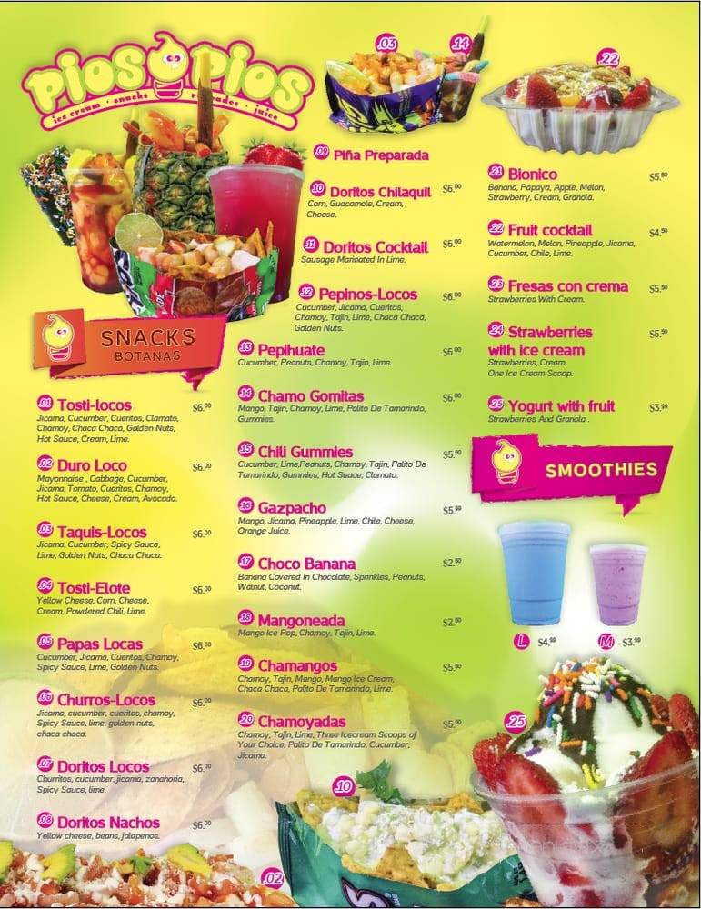 Pios, Pios Ice Cream Shop - Las Vegas, NV menu_pic