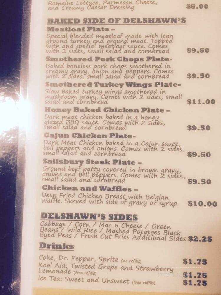 Delshawn's Bar - Fort Worth, TX menu_pic