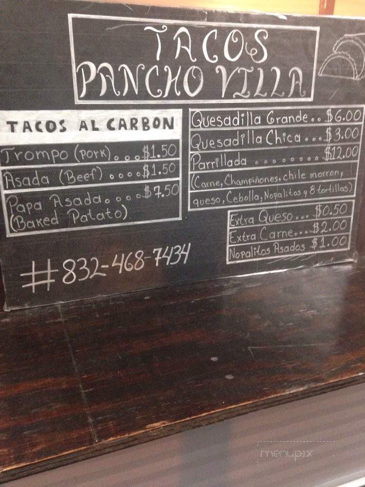/28369785/Tacos-Pancho-Villa-Menu-Houston-TX - Houston, TX