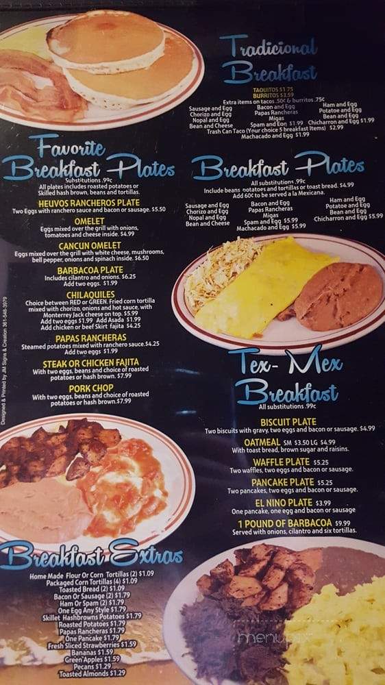 Cancun Bar and Grill - Corpus Christi, TX menu_pic