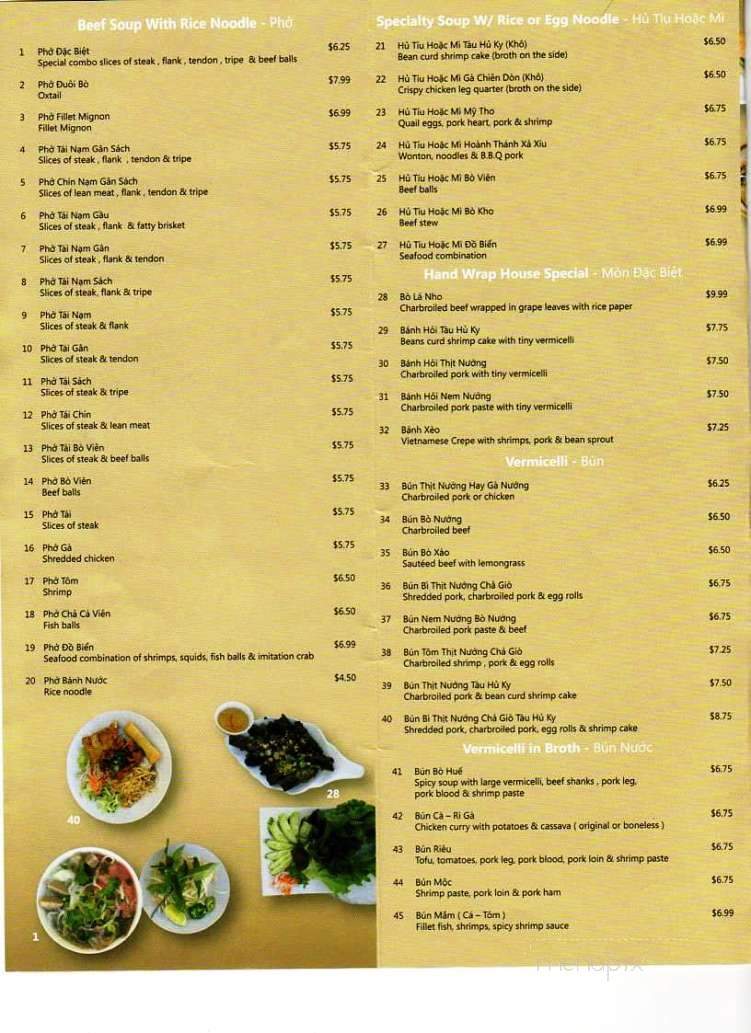 Pho Ngon Vietnamese Restaurant - San Bernardino, CA menu_pic