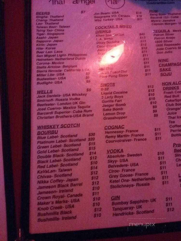 Thai Angel - Los Angeles, CA menu_pic