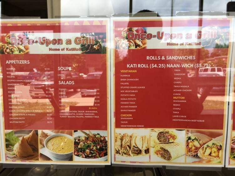 Once-Upon A Grill - Ann Arbor, MI menu_pic