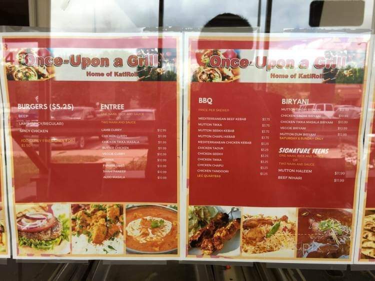 Once-Upon A Grill - Ann Arbor, MI menu_pic