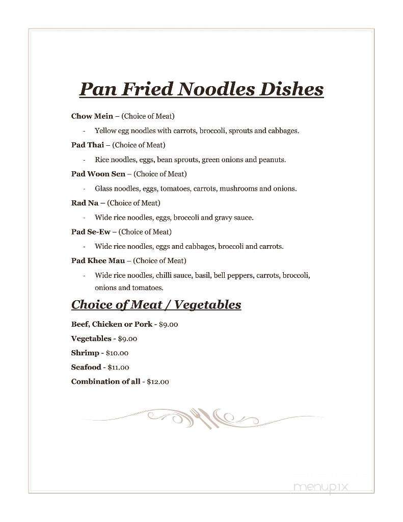 Thai Noodle - Atwater, CA menu_pic