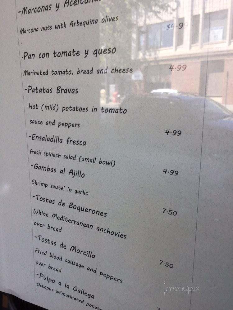 Tasca Del Tinto - Bellingham, WA menu_pic