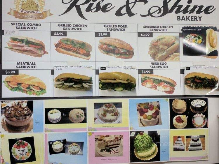 Rise & Shine Bakery - Shoreline, WA menu_pic