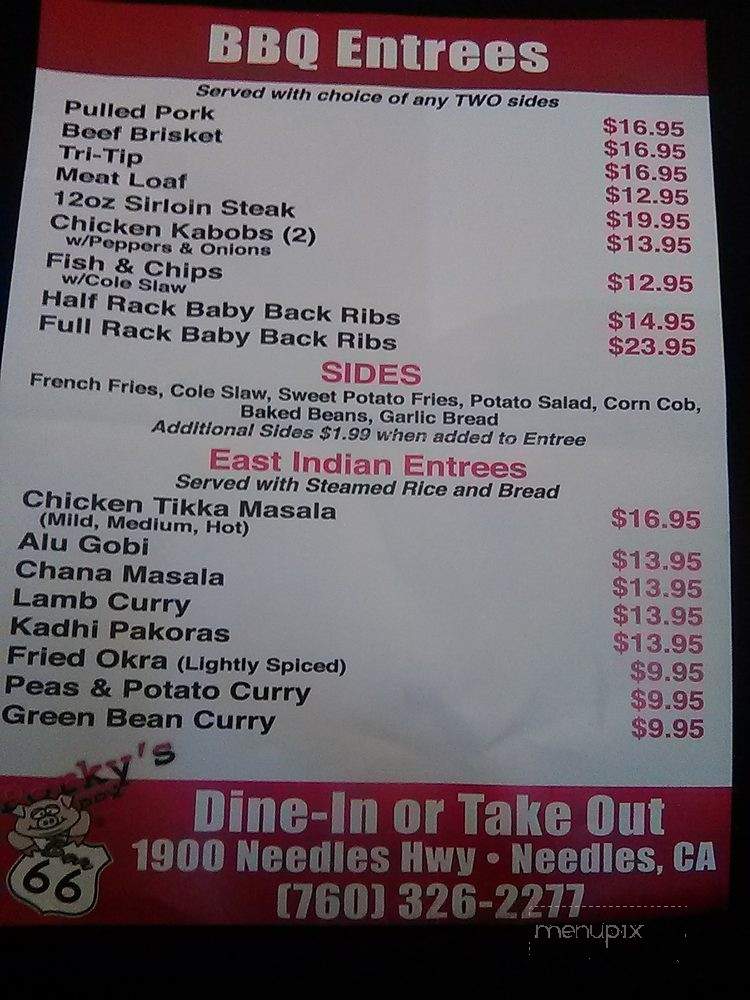 /28380930/Porkys-BBQ-and-66-Bar-Menu-Needles-CA - Needles, CA