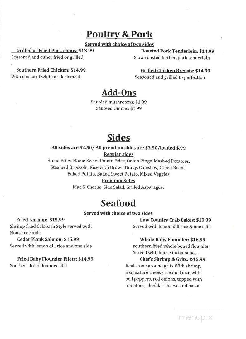 Off the Rail - Moncks Corner, SC menu_pic