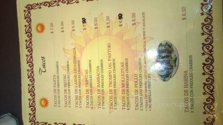 Taqueria La Fogata - Harlingen, TX menu_pic