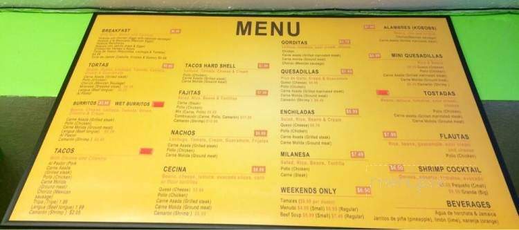 Supermercado Rosie - Holland, MI menu_pic