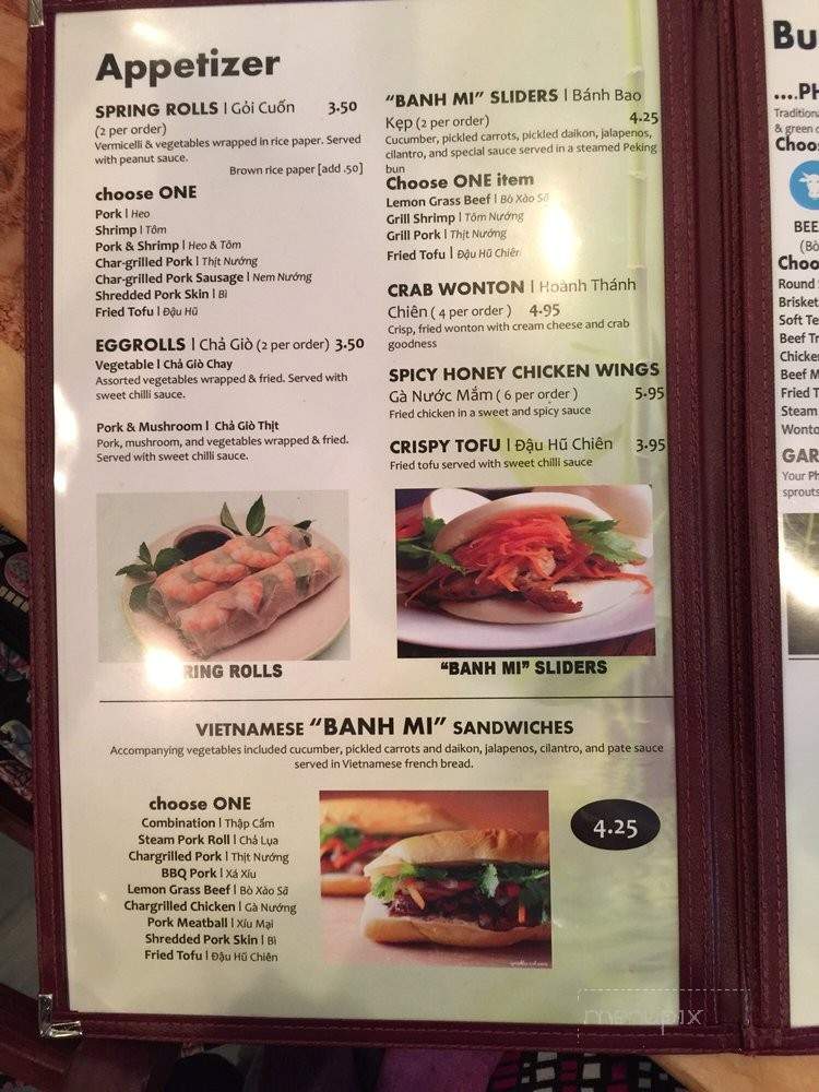 Typhoon Vietnamese Cuisine - Fayetteville, AR menu_pic
