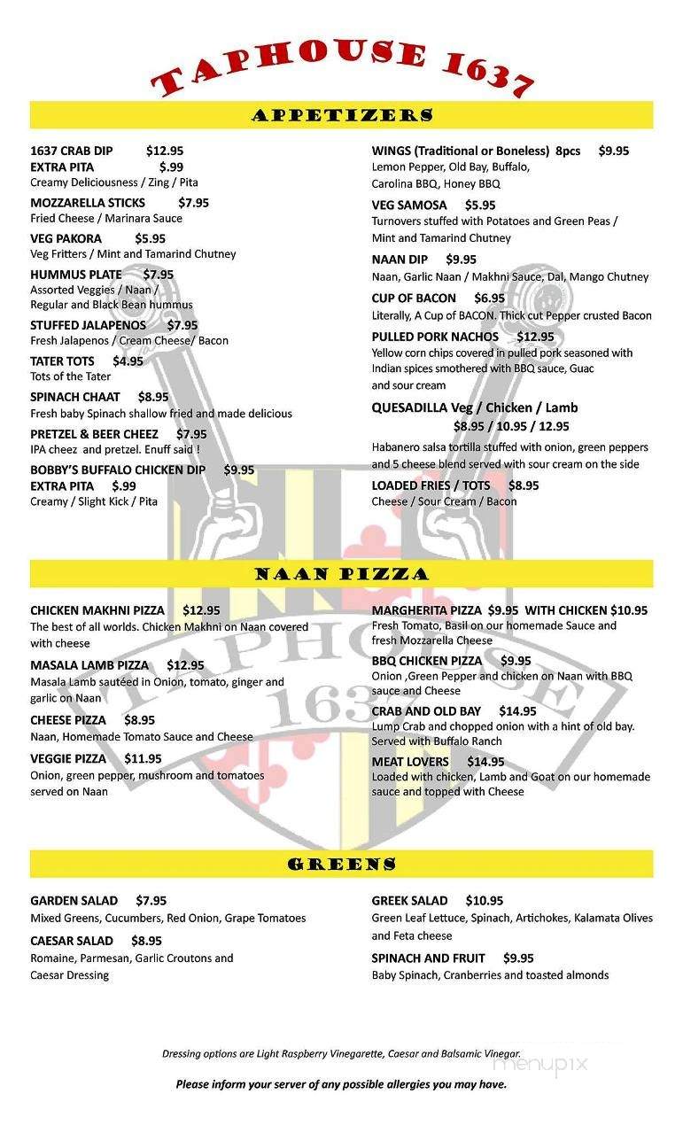 Taphouse 1637 - California, MD menu_pic
