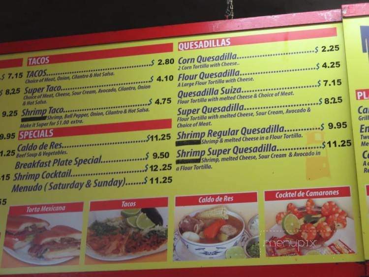 Taqueria El Farolito - San Francisco, CA menu_pic