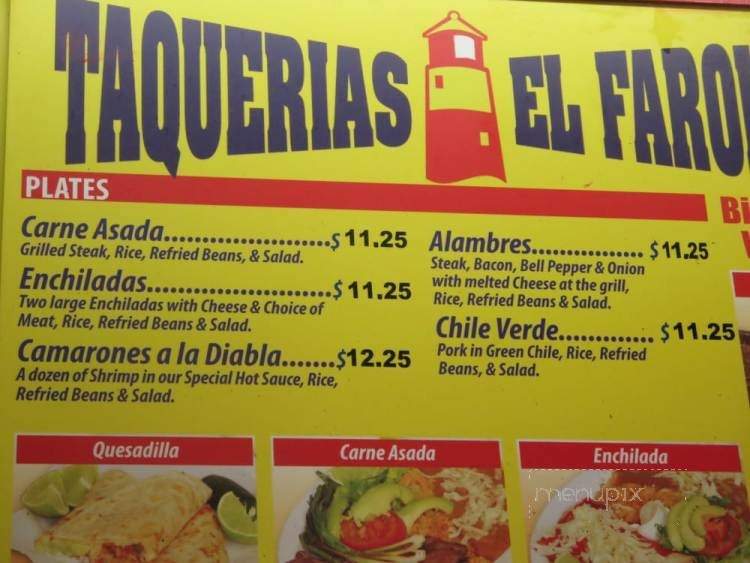 Taqueria El Farolito - San Francisco, CA menu_pic