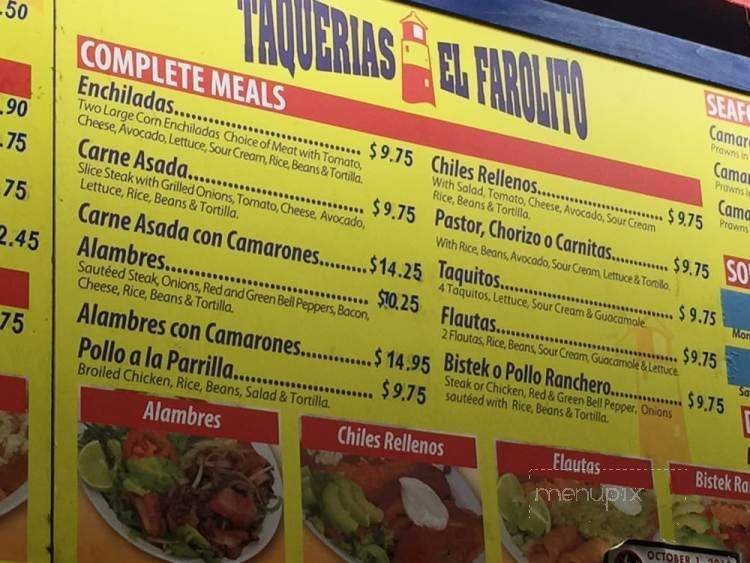 Taqueria El Farolito - San Francisco, CA menu_pic