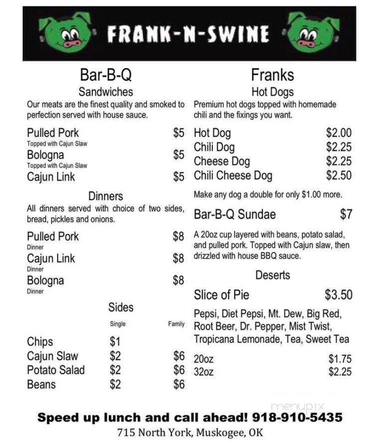 Frank-N-Swine - Muskogee, OK menu_pic